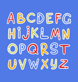 alphabet colorful collection handwriting contour vector image vector image