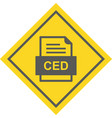 ced file document icon vector image vector image