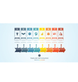 conceptual business timeline infographic 8 vector image