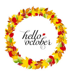 Autumn text box Royalty Free Vector Image - VectorStock