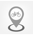 bicycle sign inside pointer vector image