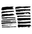 brush stroke bundle textured paintbrush vector image