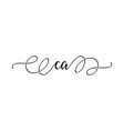 ca letter script logo design concept vector image vector image