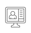 online meeting line outline icon vector image