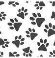 paw print icon seamless pattern background vector image