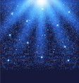 blue template with shining lights and particles vector image vector image
