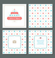 christmas greeting card design and pattern vector image