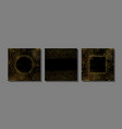 gold glitter cover templates set for greeting vector image