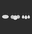 set of circle ellipse and egg shaped danglers vector image