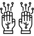 vr gloves icon metaverse related vector image