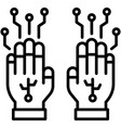 vr gloves icon metaverse related vector image