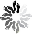 footprints vector image vector image