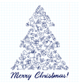 christmas tree vector image