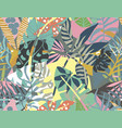 seamless pattern with tropical plants vector image