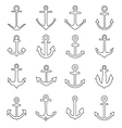 set of anchors line style vector image vector image