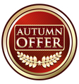 autumn offer red label vector image vector image