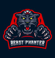 panther e-sport logo vector image