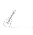 guitar one line drawing on white background vector image vector image