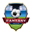 fantasy soccer badge vector image vector image