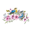 watercolor floral composition vector image