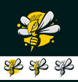 bee strong abstract mascot vector image