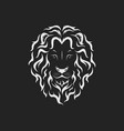 male lion head design on black background wild vector image vector image