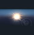 realistic sun wide background vector image