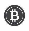 black bitcoin icon vector image vector image