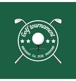vintage color golf championship badge vector image