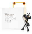 banner on the cable vector image vector image