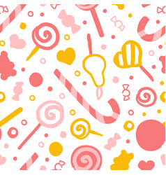 Candy cane seamless pattern Royalty Free Vector Image