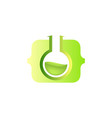 code lab glass tube logo inspiration isolated vector image vector image