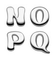 metal and liquid mercury alphabet capital letters vector image