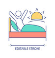 early morning awakening rgb color icon vector image vector image