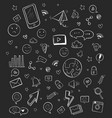 hand drawn doodle icons set vector image vector image