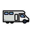 icon camping family caravan car vector image