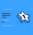 keyword research tool isometric landing page vector image vector image