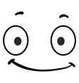smiling face happy cartoon expression positive vector image