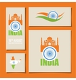 abstract flags for indian independence day card vector image