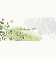 abstract watercolor background with botanical vector image vector image