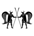 knights with shields and spears vector image vector image