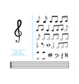 music note icon vector image