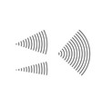 wave signal radio sonar effect lines or antenna vector image