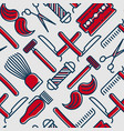 barber shop seamless pattern vector image vector image