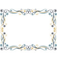 victorian frame vintage decorative frame vector image