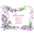 whimsical floral border vector image