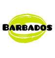 barbados sticker stamp vector image