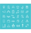 set flat line icons elections vector image