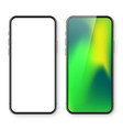 smartphone with blank touch screen and abstract vector image