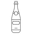 sparkling wine glass bottle drink line icon vector image